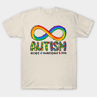 Accept Understand Love Infinity Autism Awareness Kids Boys T-Shirt